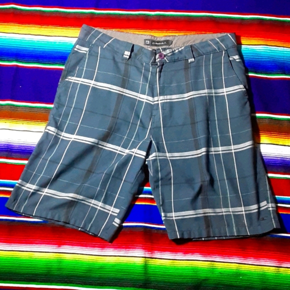 O'Neill - Navy Plaid Shorts